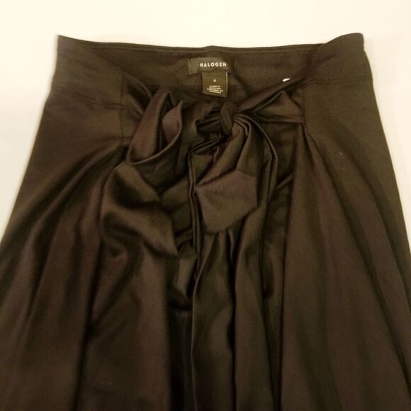 Halogen Black Slip Stretchy‎ Tie Waist Skirt Sz S - Picture 5 of 6